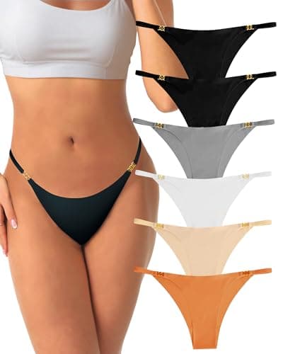 FLYARD Seamless Underwear for Women,Comfortable No Show Underwear Soft Panties for Women Pack of 6(Medium, Set 1)
