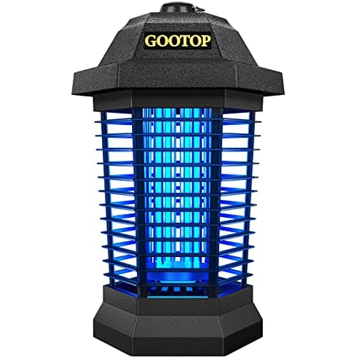GOOTOP Bug Zapper Outdoor, Mosquito Zapper, Electric Fly Zapper 3 Prong Plug in, Mosquito Killer, Fly Traps, Flying Insects Zapper Indoor Outdoor, 4200V, ABS Plastic Outer (Black)
